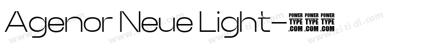 Agenor Neue Light字体转换